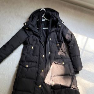 Jcrew black long puffer small